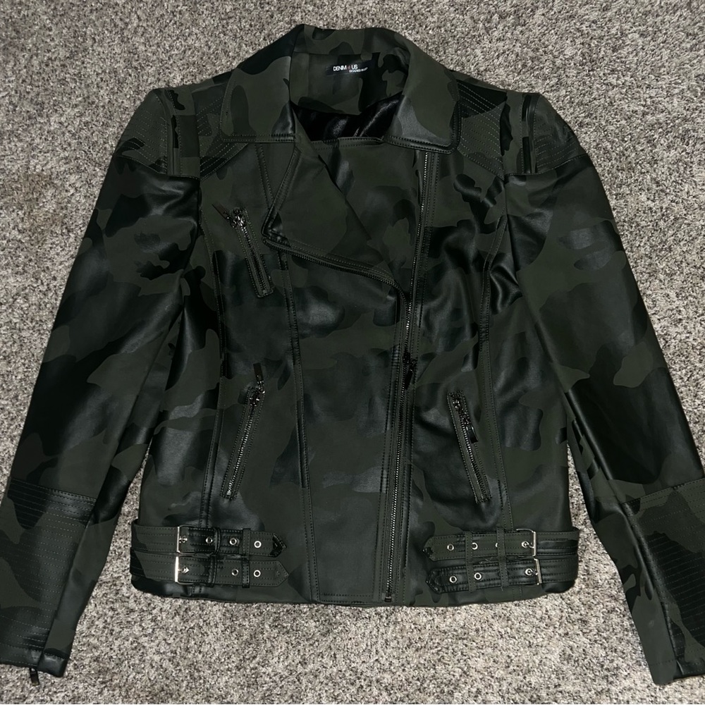 Camo Leather Jacket Gem